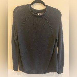 BCBGMAXAZRIA black small Long Sleeve Drop Shoulder Roll Neck Sweater
